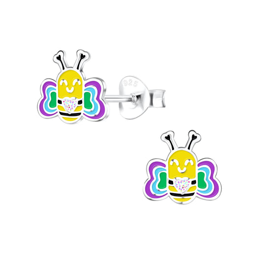 Kinder Ohrringe Bienen aus 925 Silber