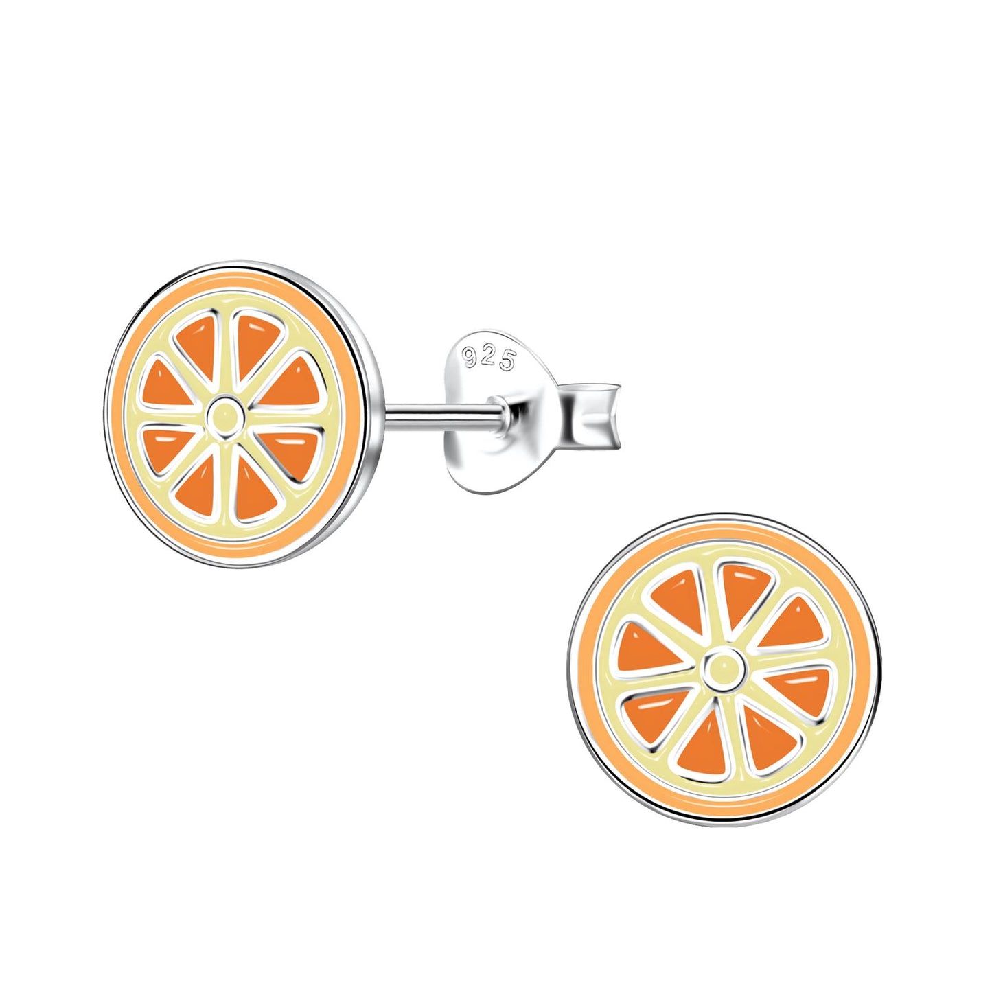 Kinder Ohrringe Orangen aus 925 Silber
