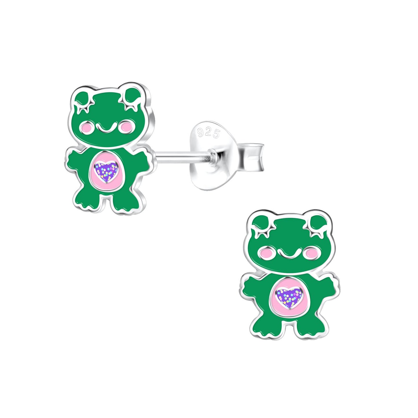 Kinder Ohrringe Frosch aus 925 Silber