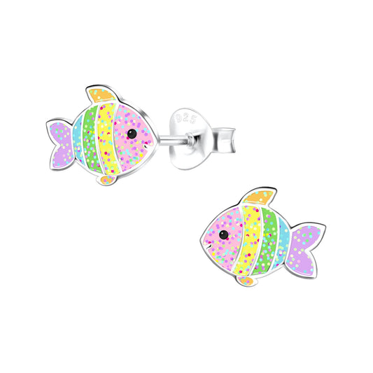 Kinder Ohrringe Fisch aus 925 Silber