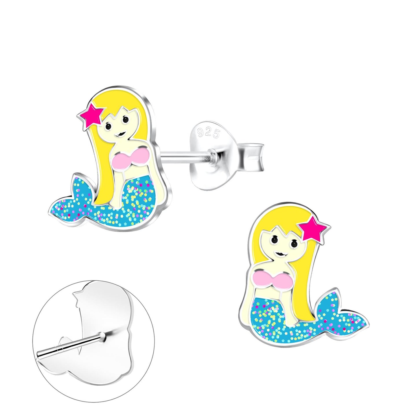 Kinder Ohrringe Meerjungfrauen aus 925 Silber