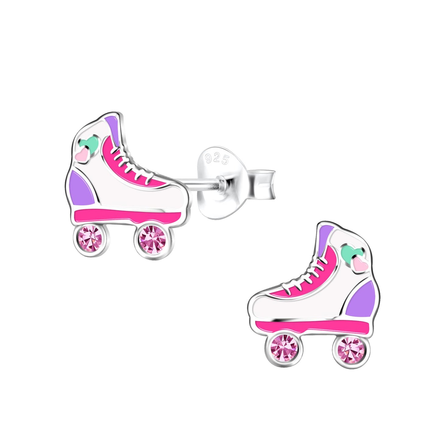 Children's Rollerblade Earrings made of 925 Silver