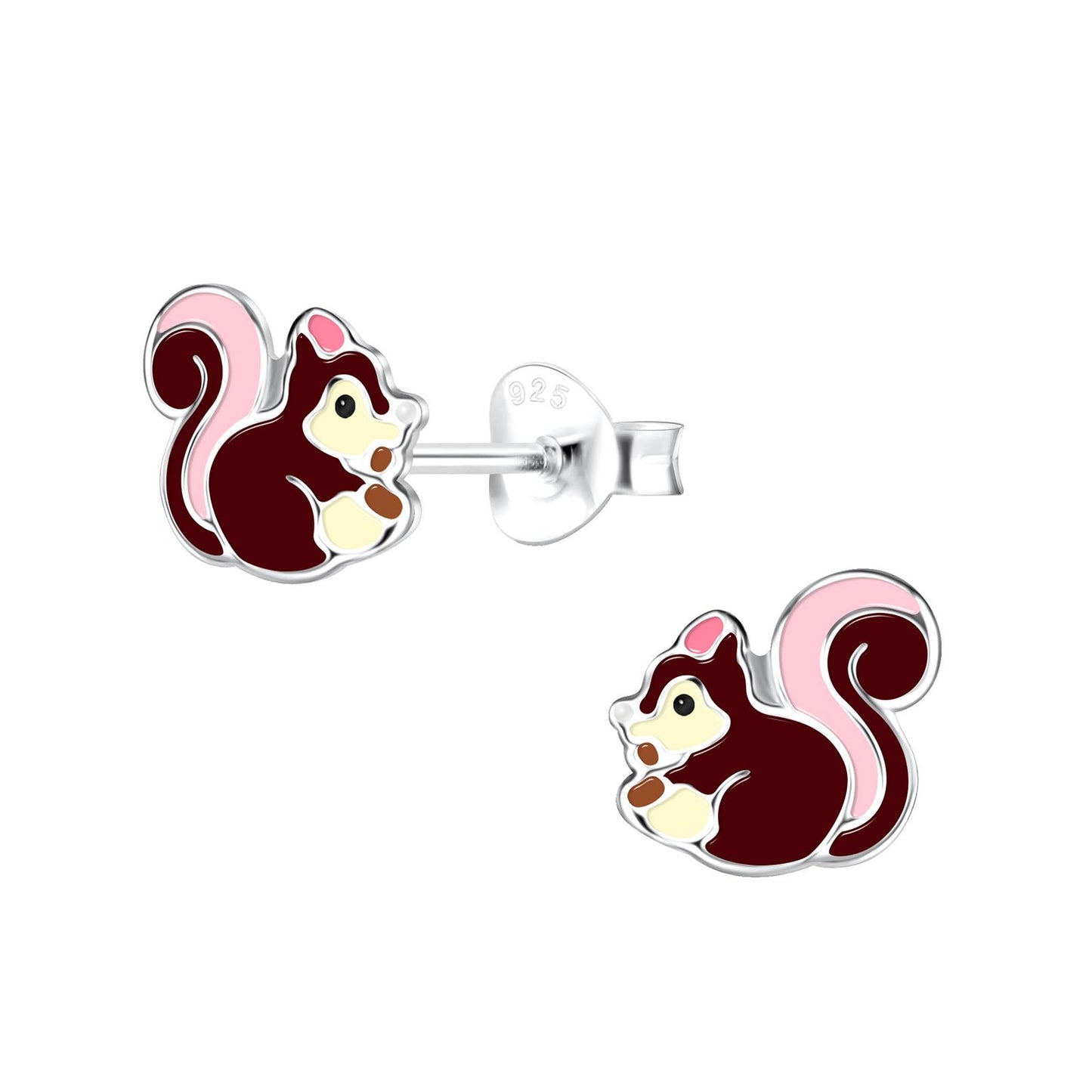 Kinder Ohrringe Eichhörnchen aus 925 Silber