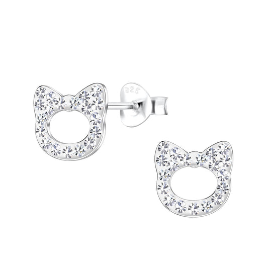 Mädchen Ohrringe Katzen aus 925 Silber