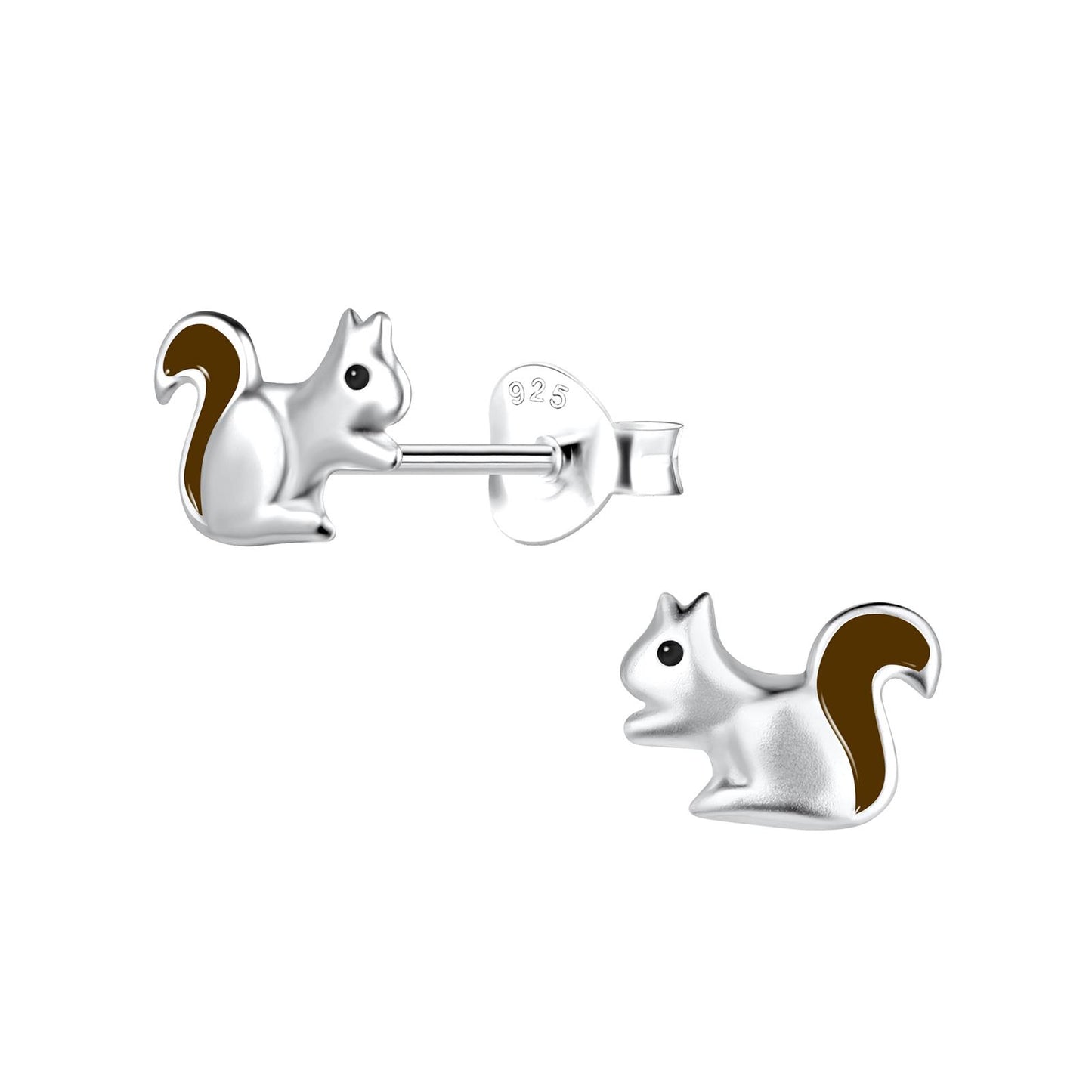 Kinder Ohrringe Eichhörnchen aus 925 Silber