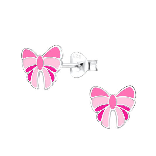 Children's bow earrings made of 925 silver