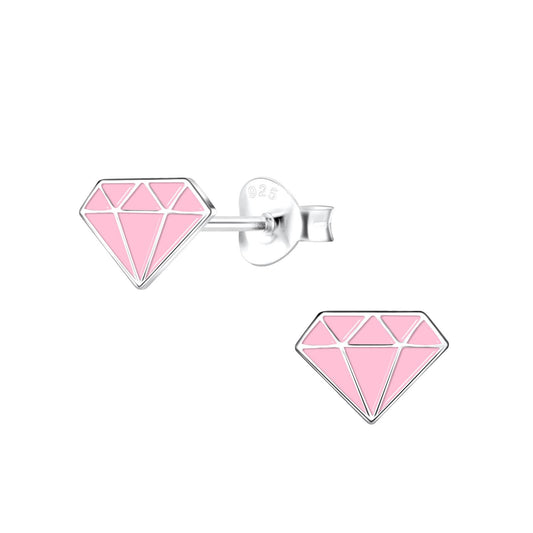 Kinder Ohrringe Diamant aus 925 Silber
