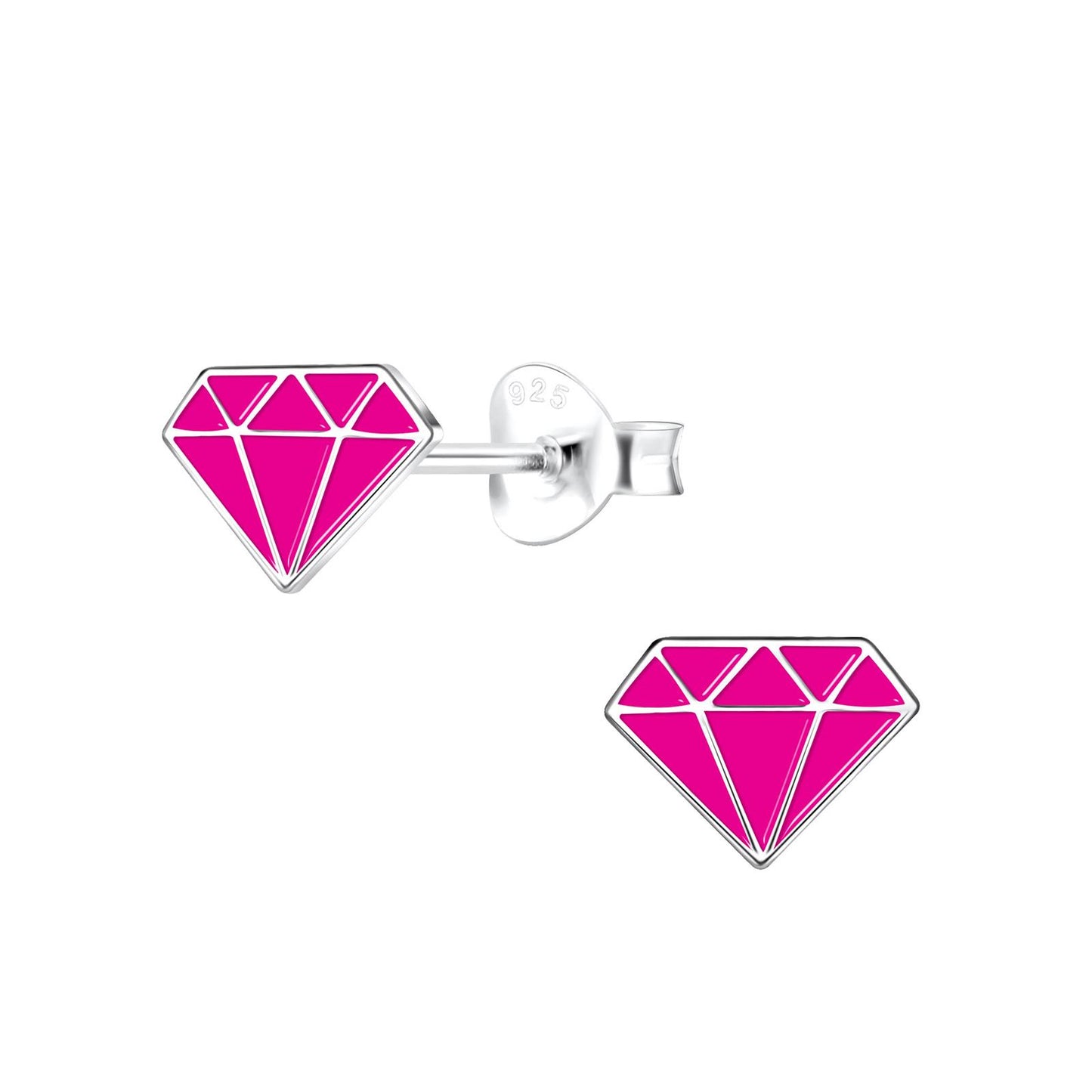 Kinder Ohrringe Diamant aus 925 Silber