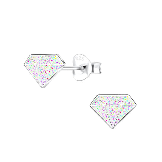 Kinder Ohrringe Diamant aus 925 Silber