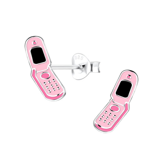 Kinder Ohrringe Handy aus 925 Silber
