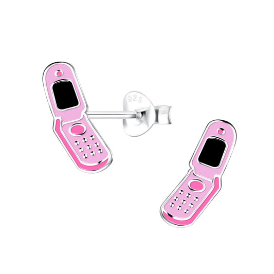 Kinder Ohrringe Handy aus 925 Silber