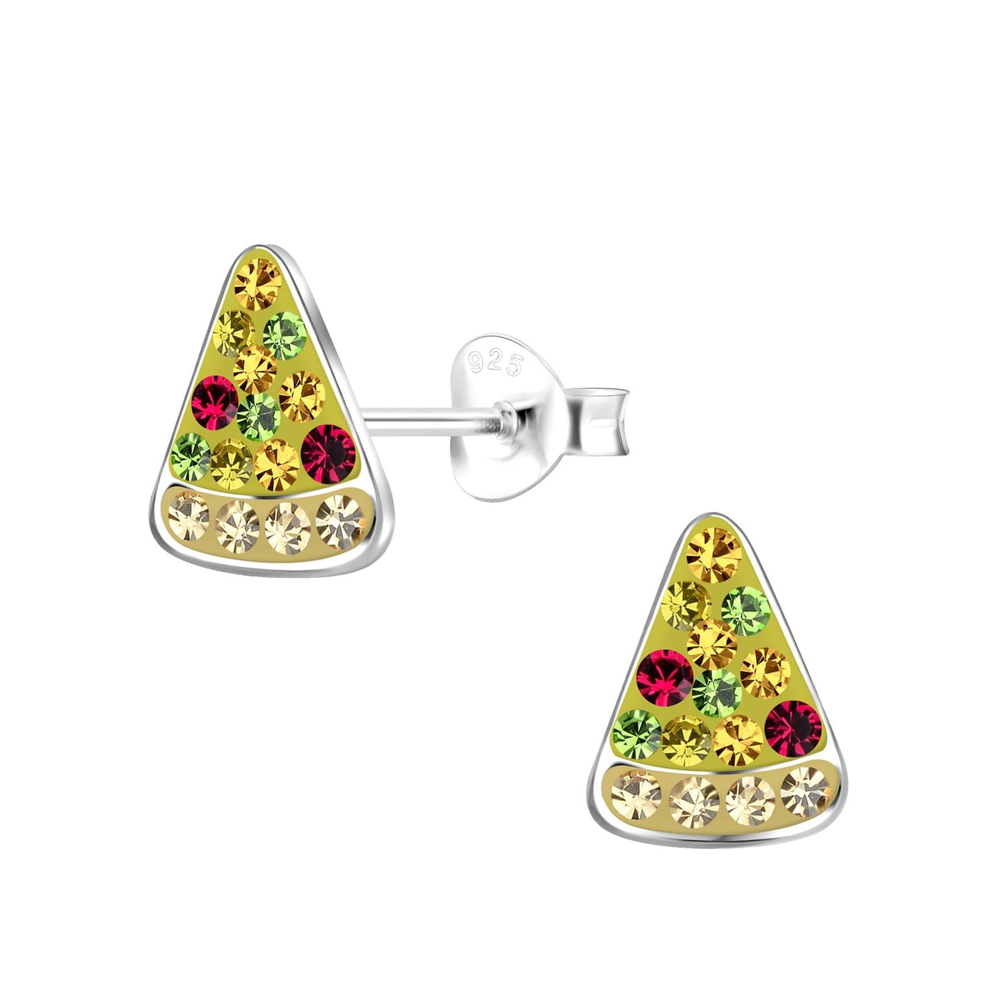 Kinder Ohrringe Pizza aus 925 Silber