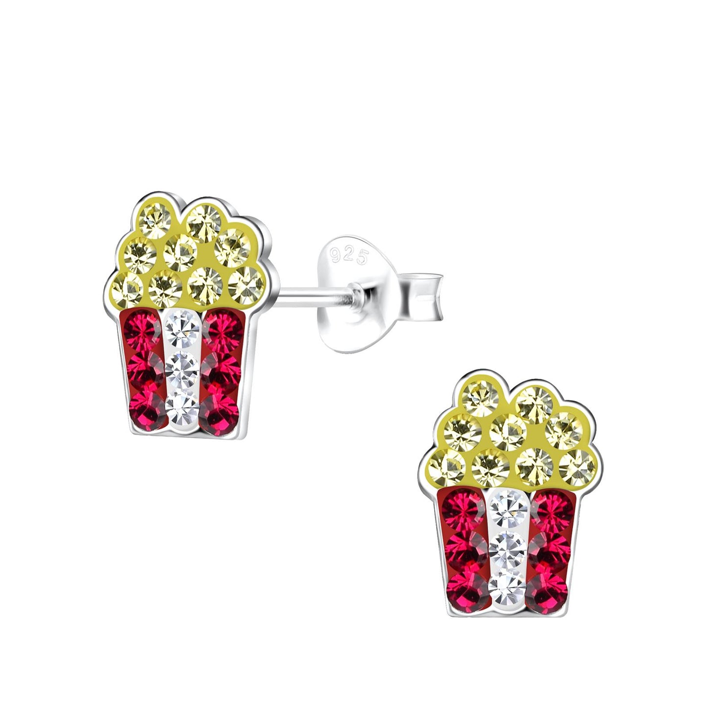 Kinder Ohrringe Popcorn aus 925 Silber