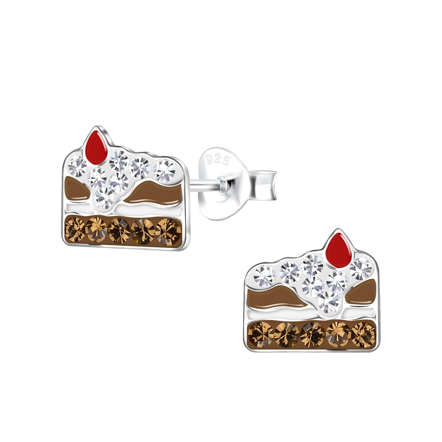 Kinder Ohrringe Kuchen aus 925 Silber