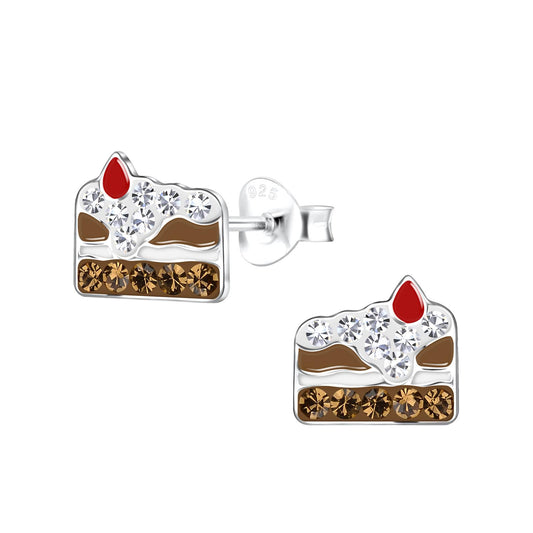 Kinder Ohrringe Kuchen aus 925 Silber