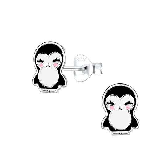 Kinder Ohrringe Pinguin aus 925 Silber