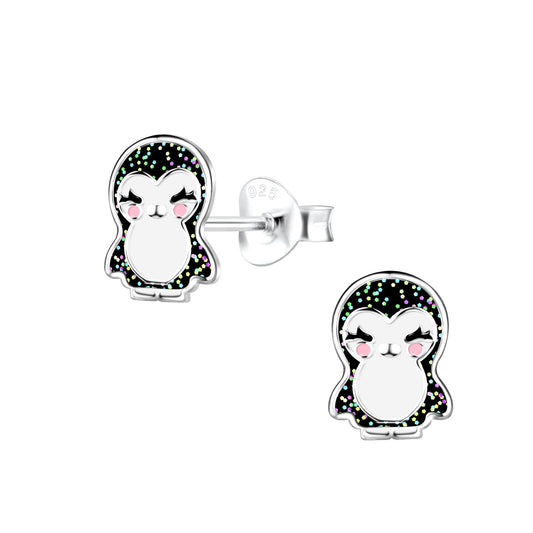 Kinder Ohrringe Pinguin aus 925 Silber
