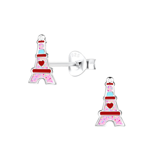 Kinder Ohrringe Eifelturm aus 925 Silber