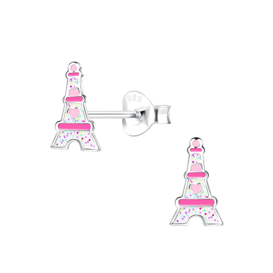 Kinder Ohrringe Eifelturm aus 925 Silber