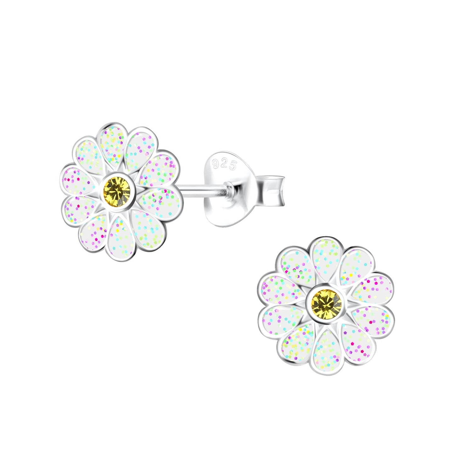 Girls' flower earrings made of 925 silver