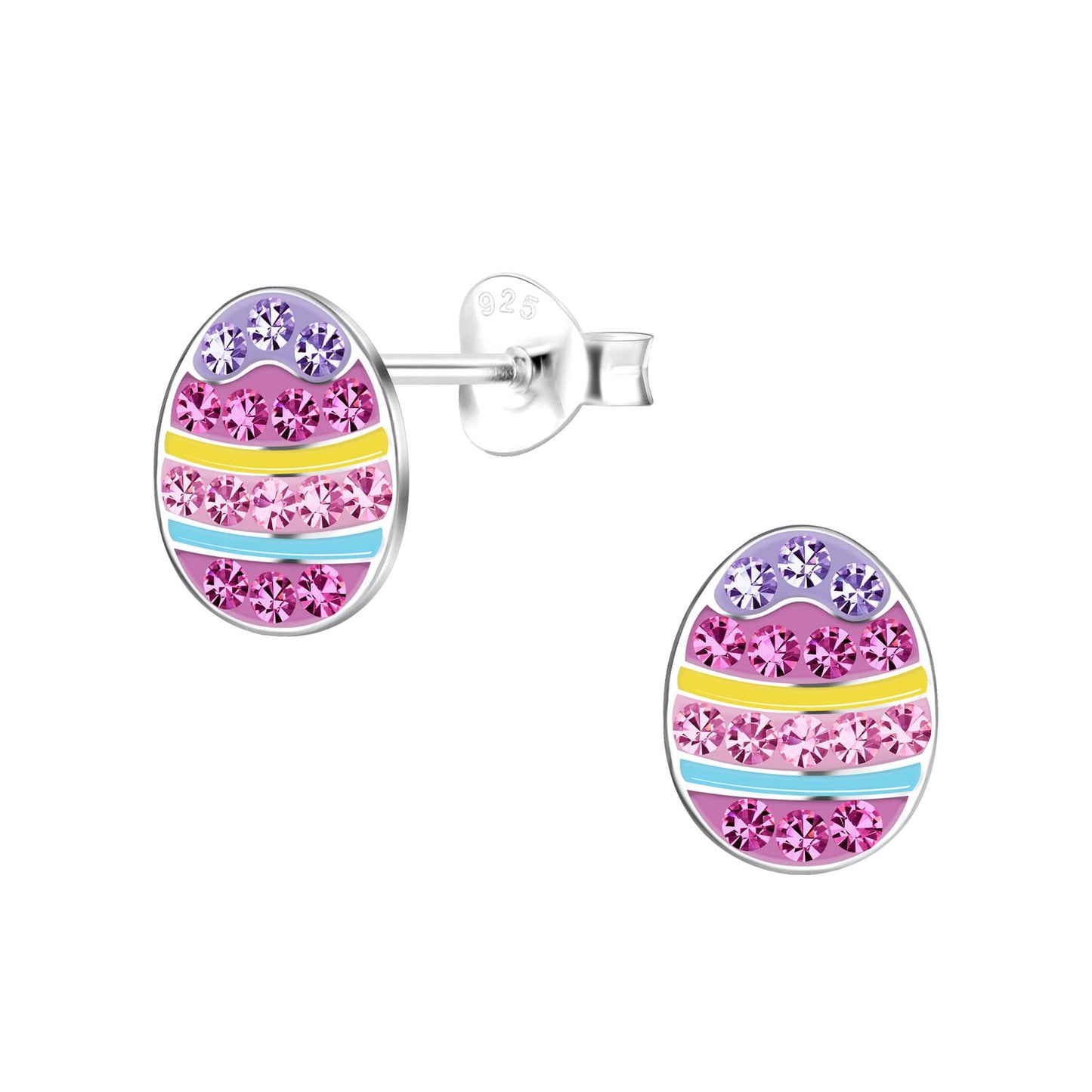 Children's Easter egg earrings made of 925 silver
