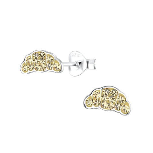 Kinder Ohrringe Croissant aus 925 Silber