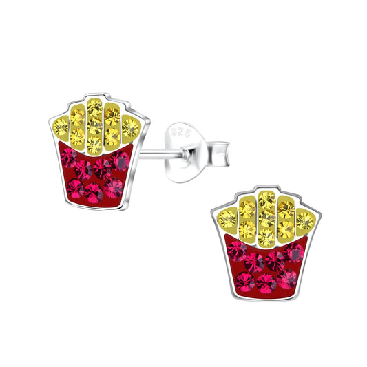 Kinder Ohrringe Pommes aus 925 Silber