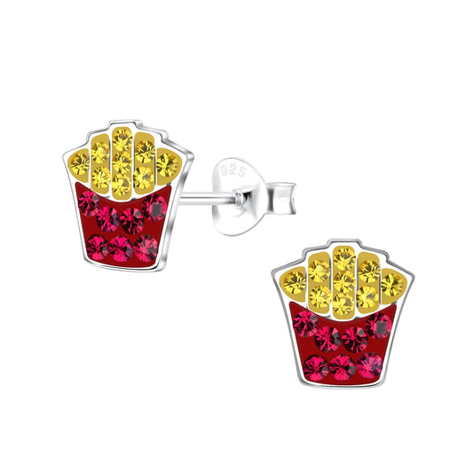 Kinder Ohrringe Pommes aus 925 Silber