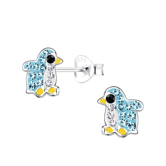 Kinder Ohrringe Pinguin aus 925 Silber