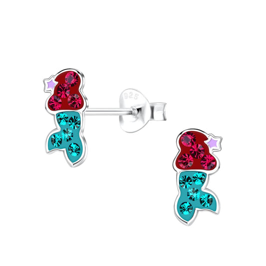 Kinder Ohrringe Meerjungfrauen aus 925 Silber