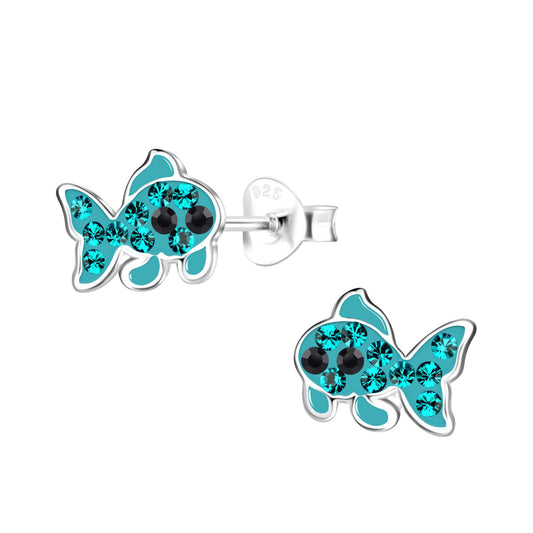 Kinder Ohrringe Fisch aus 925 Silber