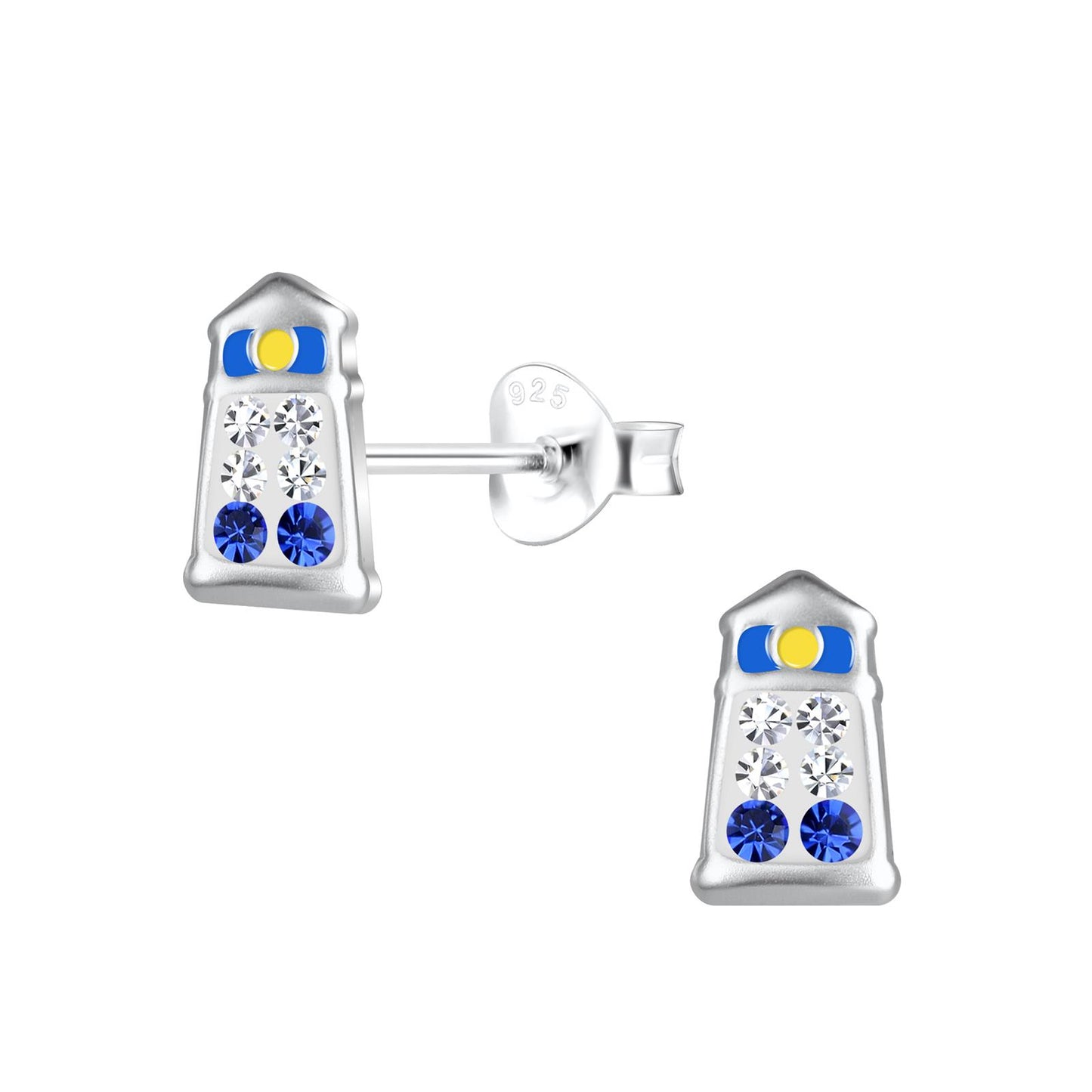 Kinder Ohrringe Leuchtturm aus 925 Silber