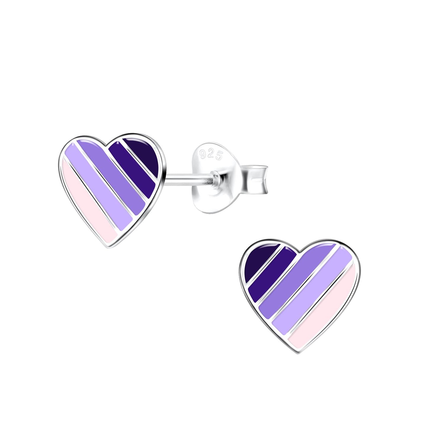 Mädchen Ohrringe Herz aus 925 Silber