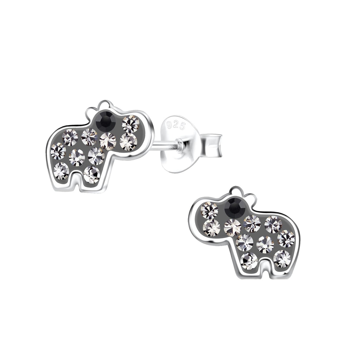 Mädchen Ohrringe Nilpferd aus 925 Silber