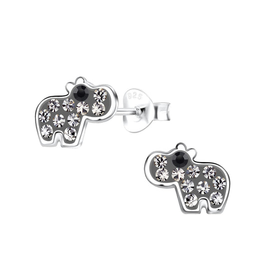 Mädchen Ohrringe Nilpferd aus 925 Silber