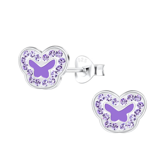 Mädchen Ohrringe Schmetterling aus 925 Silber