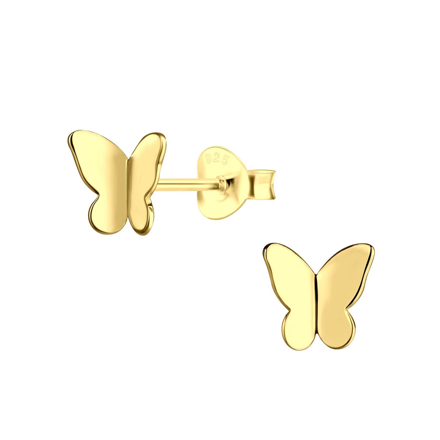 Vlinderoorbellen voor meisjes, gemaakt van 925 zilver.