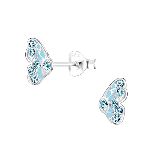 Mädchen Ohrringe Schmetterling aus 925 Silber