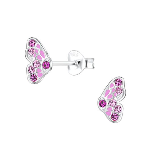 Mädchen Ohrringe Schmetterling aus 925 Silber