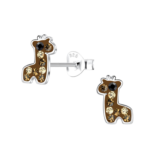 Kinder Ohrringe Giraffen aus 925 Silber