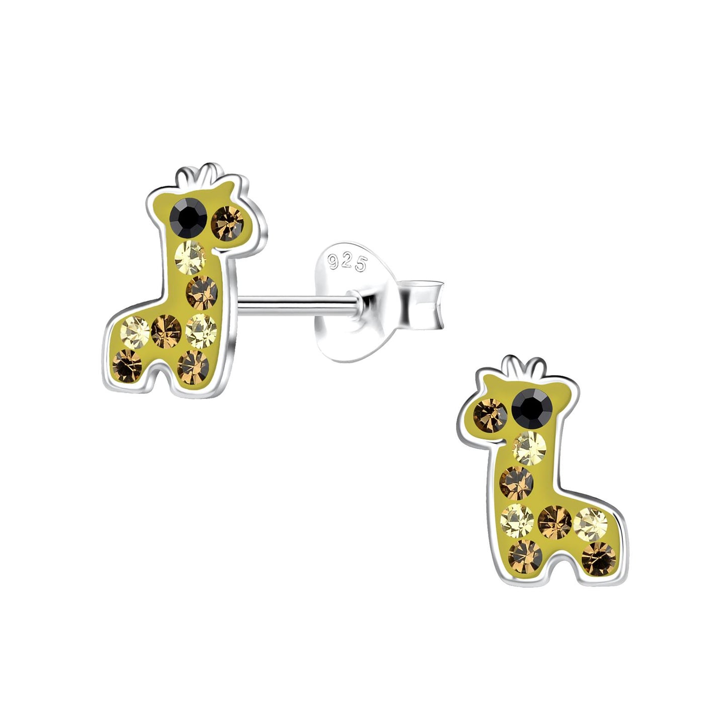 Kinder Ohrringe Giraffen aus 925 Silber