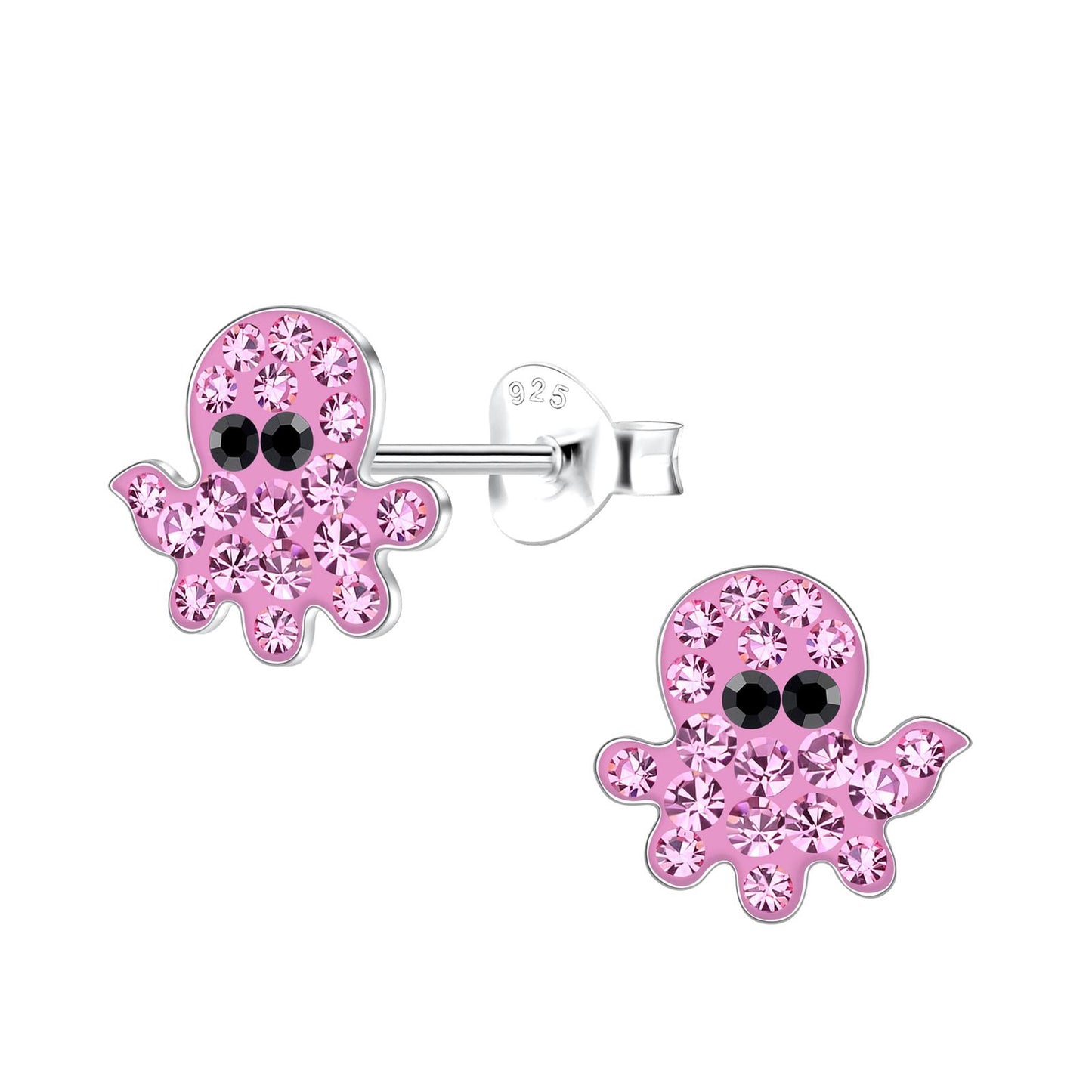 Kinder Ohrringe Oktopus aus 925 Silber