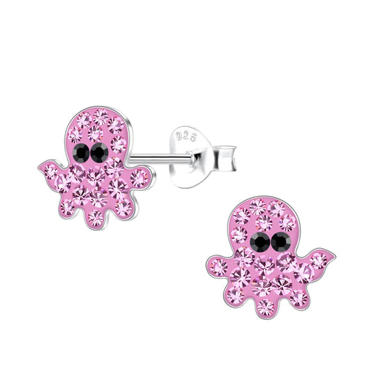 Kinder Ohrringe Oktopus aus 925 Silber