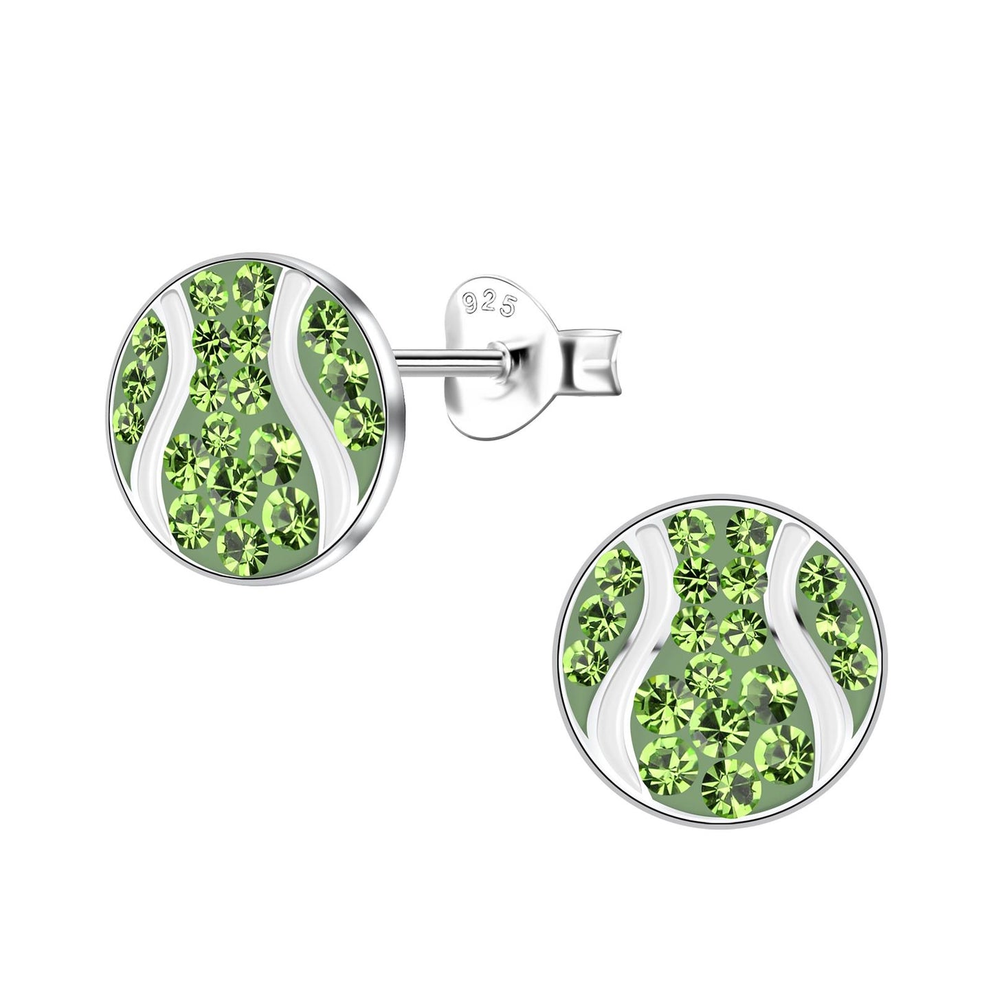 Kinder Ohrringe Tennisball aus 925 Silber
