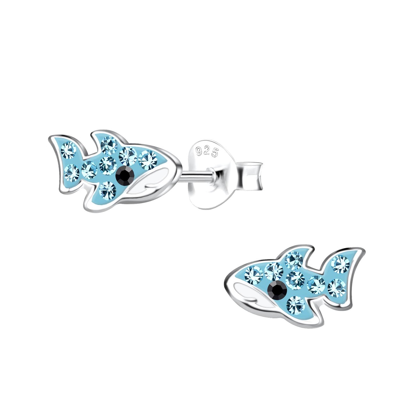 Kinder Ohrringe Haifisch aus 925 Silber