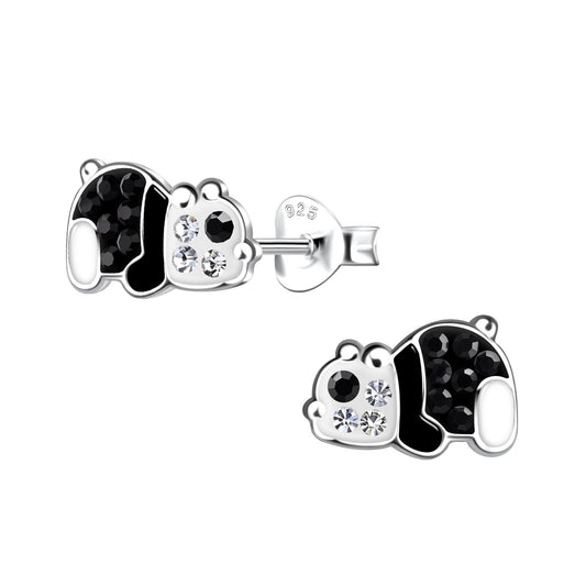 Kinder Ohrringe Panda aus 925 Silber