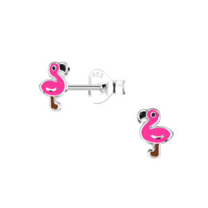 Kinder Ohrringe Flamingo aus 925 Silber