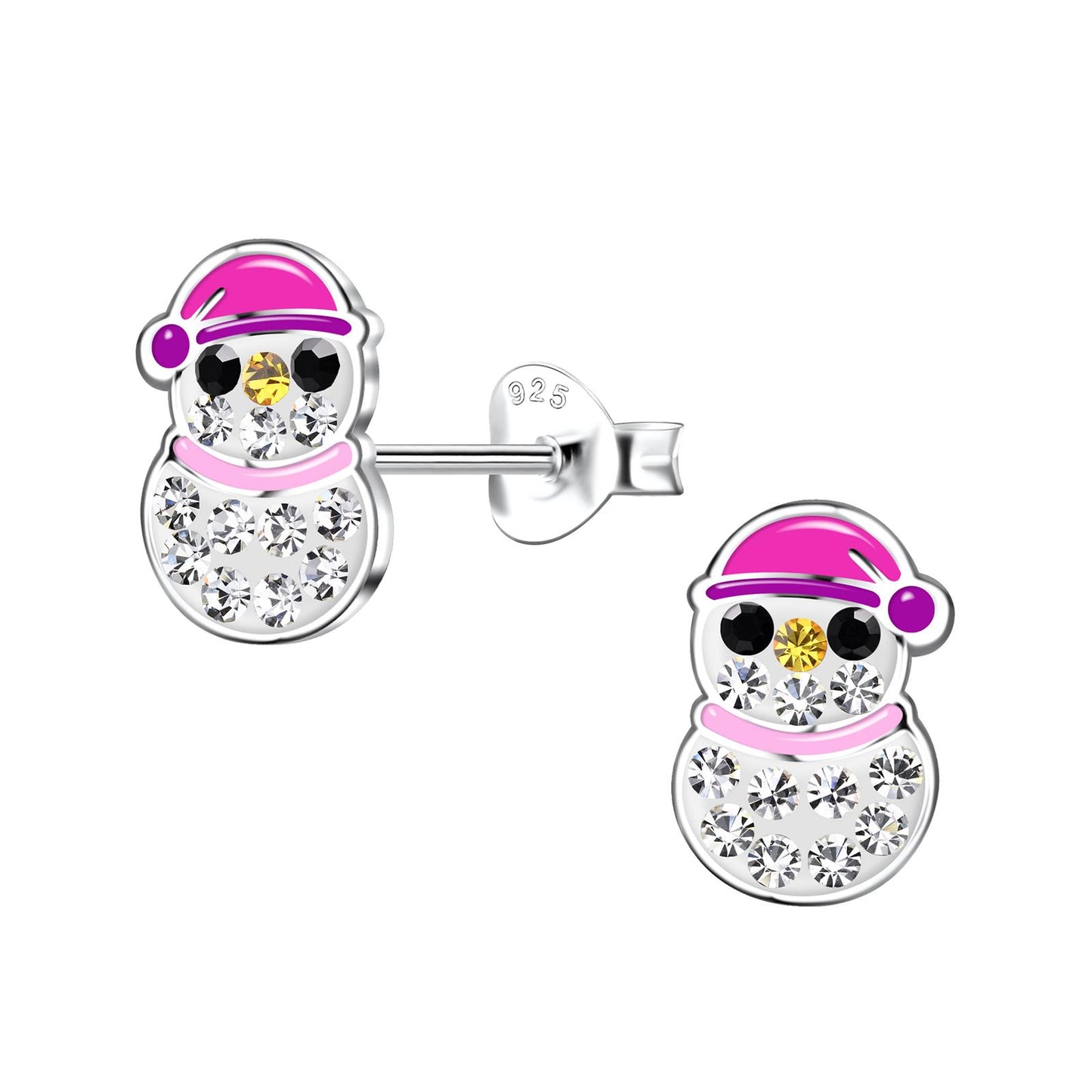 Kinder Ohrringe Schneemann aus 925 Silber
