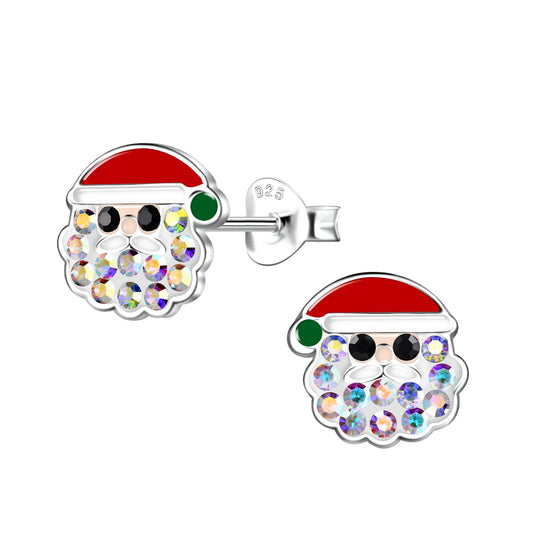 Kinder Ohrringe Weihnachtsmann aus 925 Silber