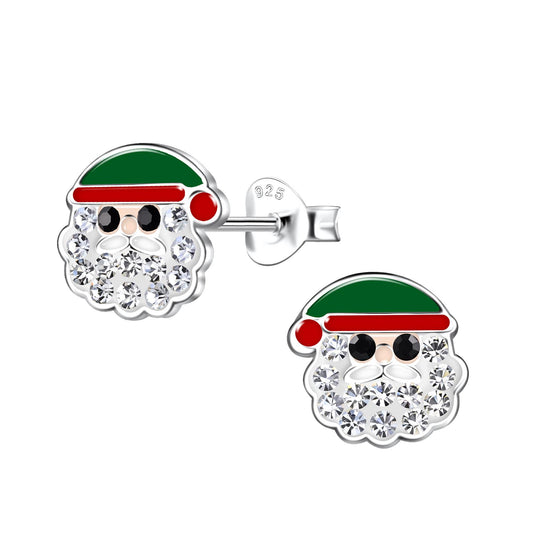 Kinder Ohrringe Weihnachtsmann aus 925 Silber